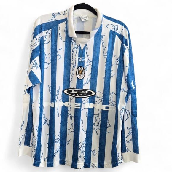Nike Other - Men's Nike Air Blue And White Striped Long Sleeve Blokecore Jersey